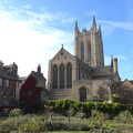 St. Edmundsbury Cathedral from the rose garden, St. Edmundsbury Cathedral, Bury St. Edmunds, Suffolk - 14th October 2022