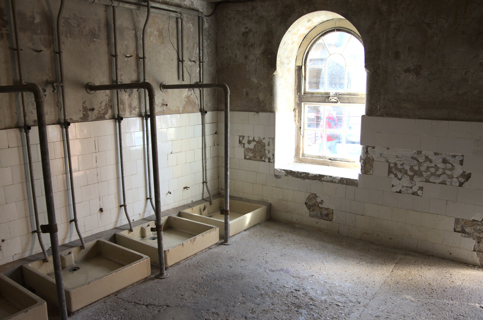 An old WWII shower block from A Trip to Landguard Fort, Felixstowe, Suffolk - 16th October 2022