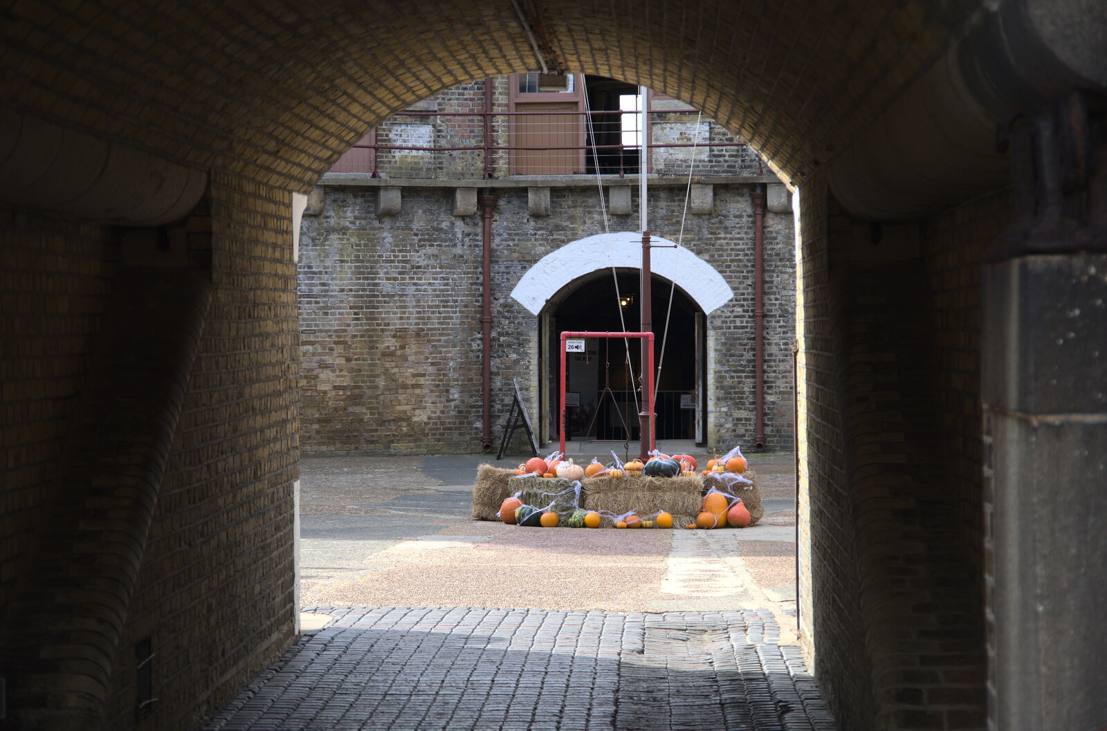 A view through the entrance arch from A Trip to Landguard Fort, Felixstowe, Suffolk - 16th October 2022