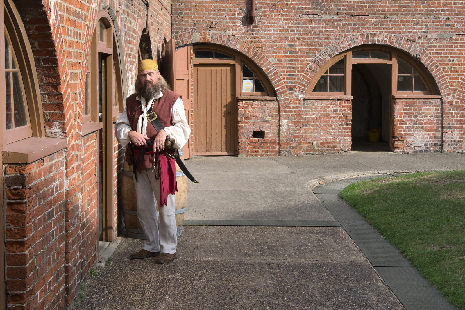 A dude dressed up in 18th-century gear from A Trip to Landguard Fort, Felixstowe, Suffolk - 16th October 2022