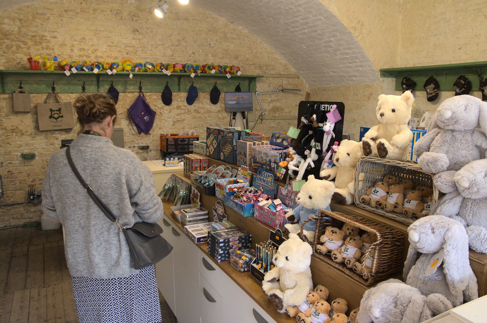 Isobel roams around the English Heritage shop from A Trip to Landguard Fort, Felixstowe, Suffolk - 16th October 2022