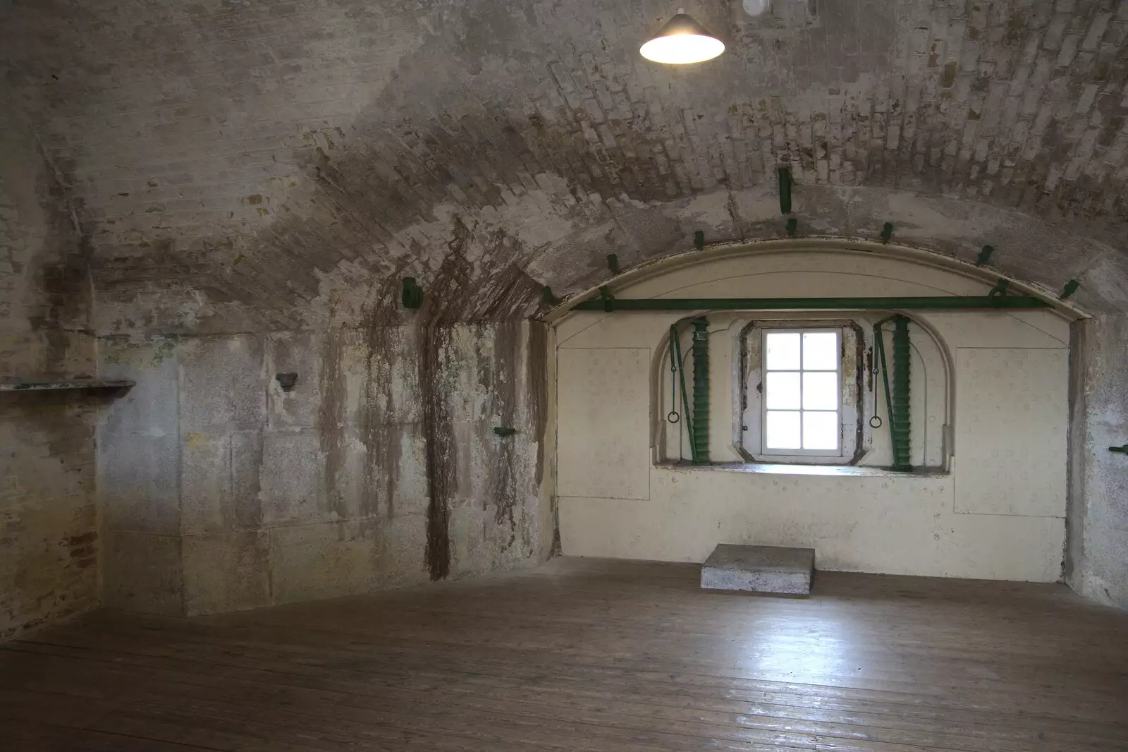 Inside a former gun room, from A Trip to Landguard Fort, Felixstowe, Suffolk - 16th October 2022