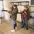 Isobel and Fred dress up as soldiers, A Trip to Landguard Fort, Felixstowe, Suffolk - 16th October 2022