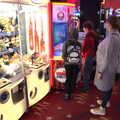 Fred does the ball-drop game in the Pier arcade, A Trip to Landguard Fort, Felixstowe, Suffolk - 16th October 2022