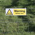 Barbed wire warning, in case you couldn't tell, A Few Hours at Alton Water, Stutton, Suffolk - 22nd October 2022