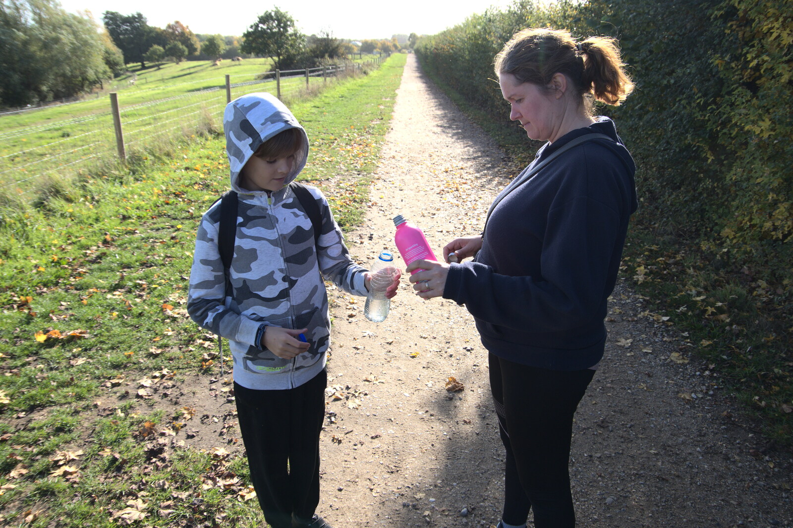 Harry gets a water refill from A Few Hours at Alton Water, Stutton, Suffolk - 22nd October 2022