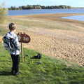 Harry checks out a skeleton in the ground, A Few Hours at Alton Water, Stutton, Suffolk - 22nd October 2022