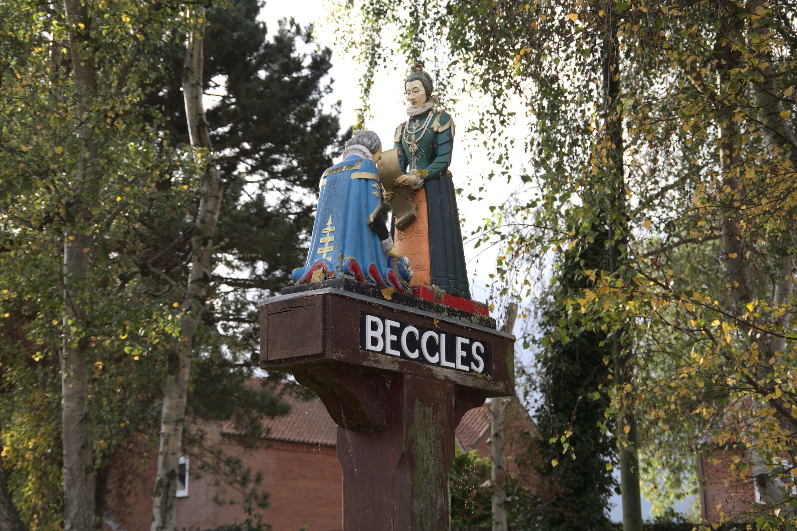 The Beccles town sign from An Afternoon in Beccles, Suffolk - 26th October 2022