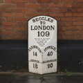 A reproduction milepost, An Afternoon in Beccles, Suffolk - 26th October 2022