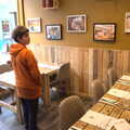 Fred scopes out photos on the wall, Pizza and Pasta in Bury St. Edmunds, Suffolk - 30th October 2022