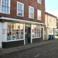 A woman and dog outside Bungay Pet Stores, A Postcard from Bungay, Suffolk - 2nd November 2022