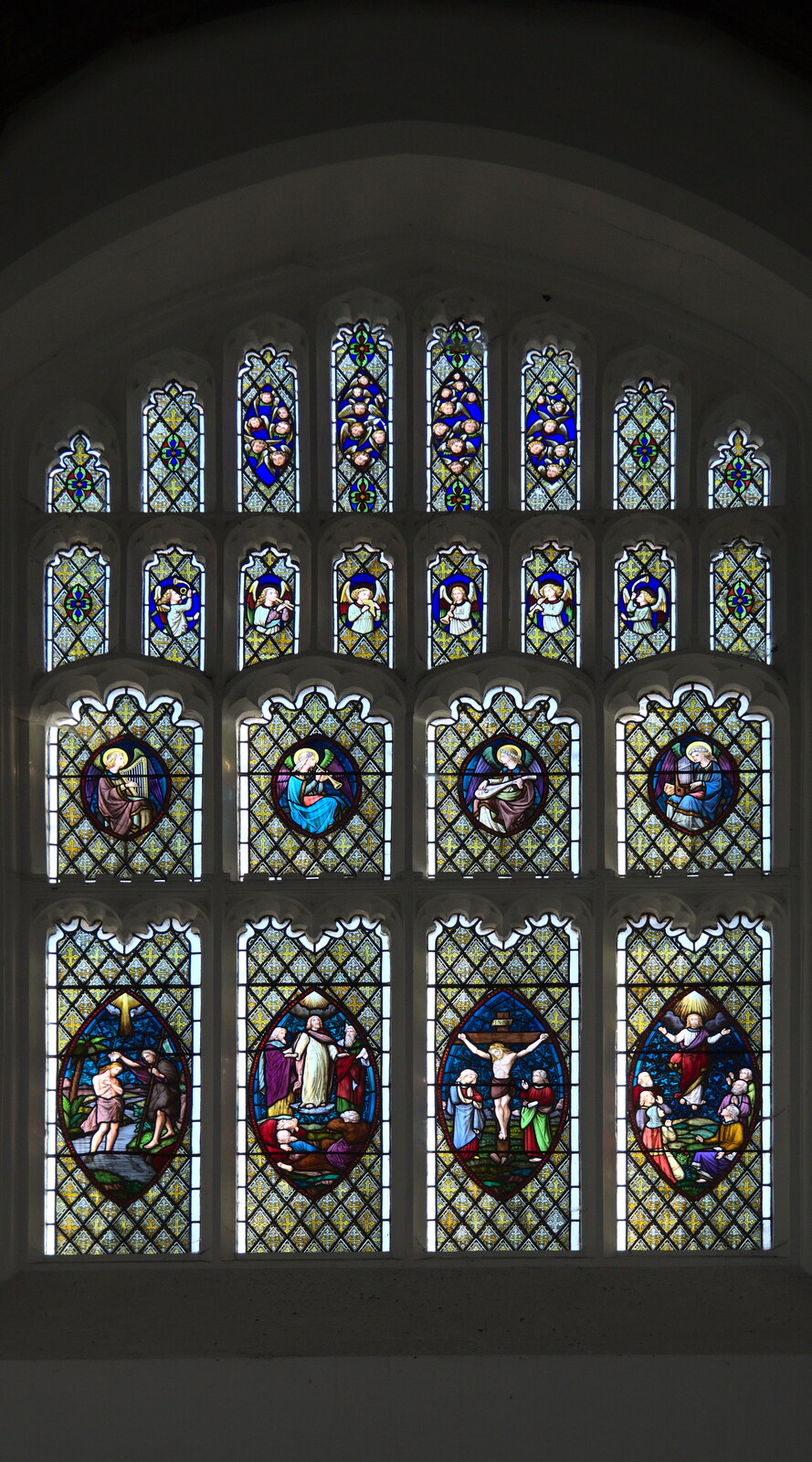 A Postcard from Bungay, Suffolk - 2nd November 2022: Simple stained glass windows