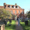 Isobel in St. Mary's churchyard, A Postcard from Bungay, Suffolk - 2nd November 2022