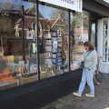 Isobel looks in a shop window, A Postcard from Bungay, Suffolk - 2nd November 2022