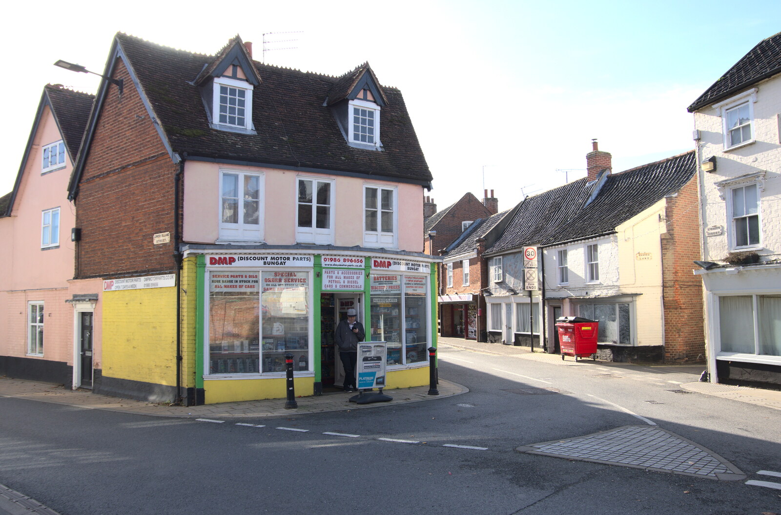 A Postcard from Bungay, Suffolk - 2nd November 2022: A car-parts shop on Olland Street