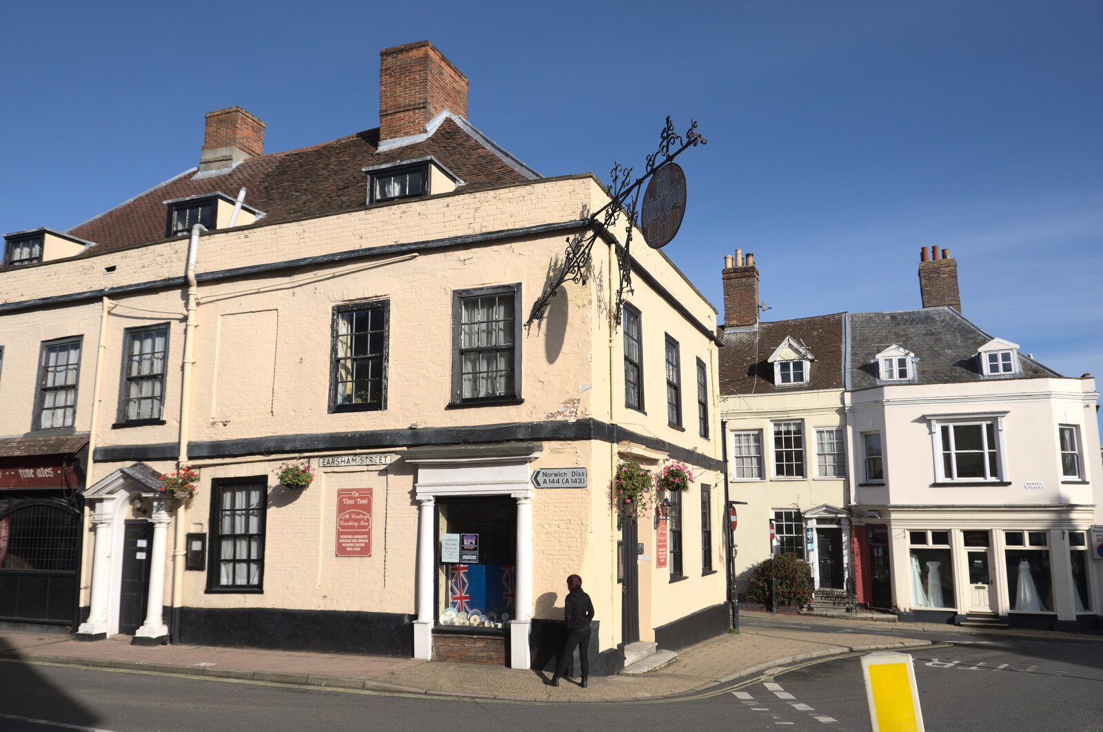 A Postcard from Bungay, Suffolk - 2nd November 2022: The Three Tuns pub on Earsham Street