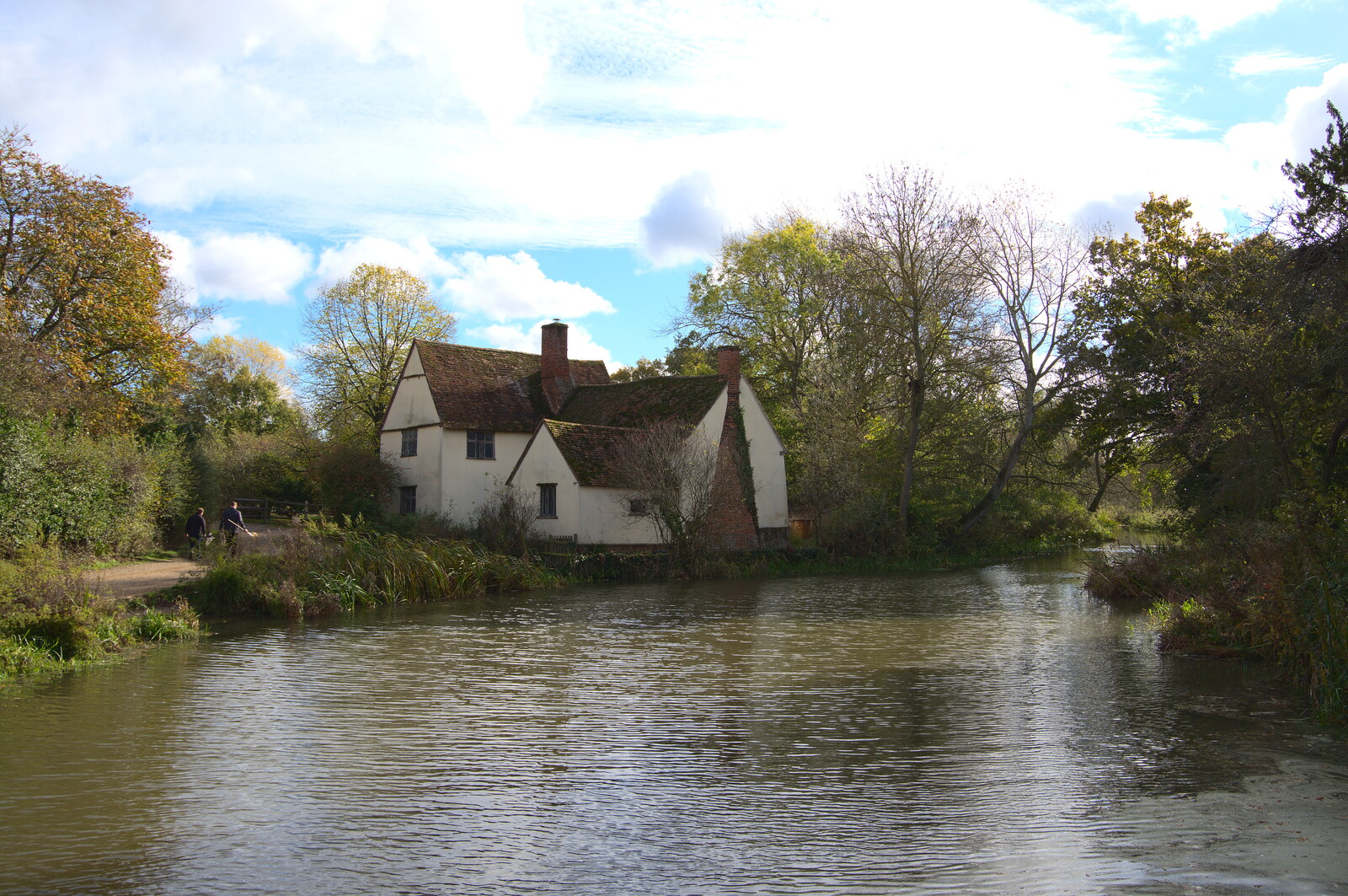 A Postcard from Flatford and Dedham, Suffolk and Essex, 9th November 2022: Another view of Willy Lott's cottage