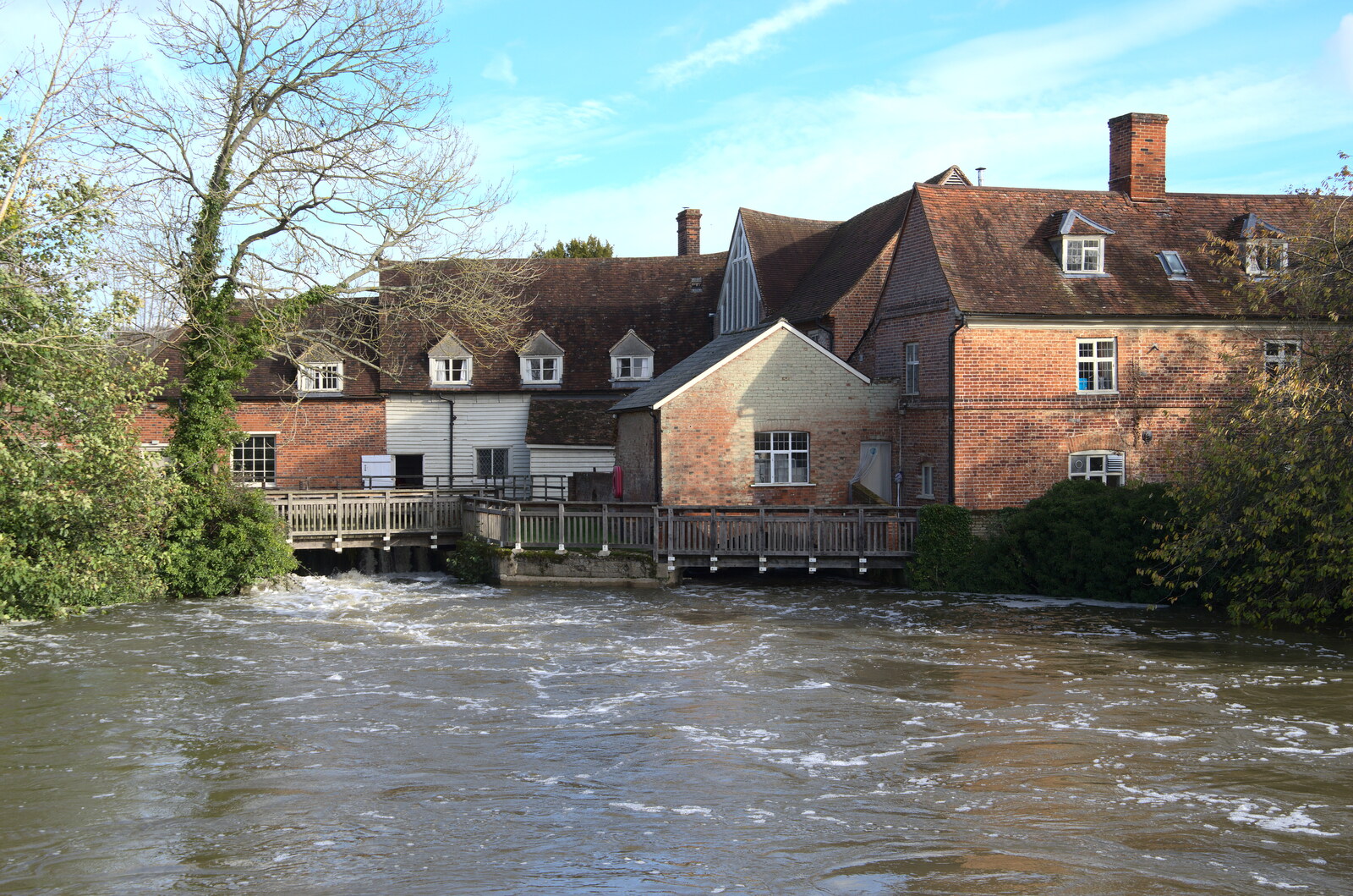 A Postcard from Flatford and Dedham, Suffolk and Essex, 9th November 2022: The other side of Flatford Mill