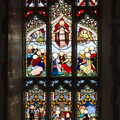 A colourful stained glass window, A Postcard from Flatford and Dedham, Suffolk and Essex, 9th November 2022