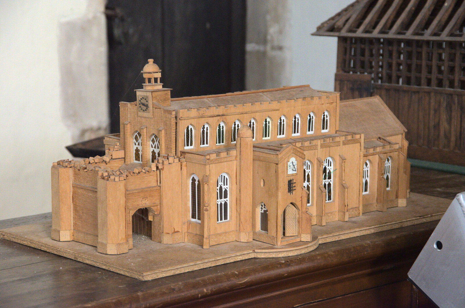 There's a model of the church in the church from A Postcard from Flatford and Dedham, Suffolk and Essex, 9th November 2022
