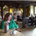 Isobel checks her phone out, A Postcard from Flatford and Dedham, Suffolk and Essex, 9th November 2022