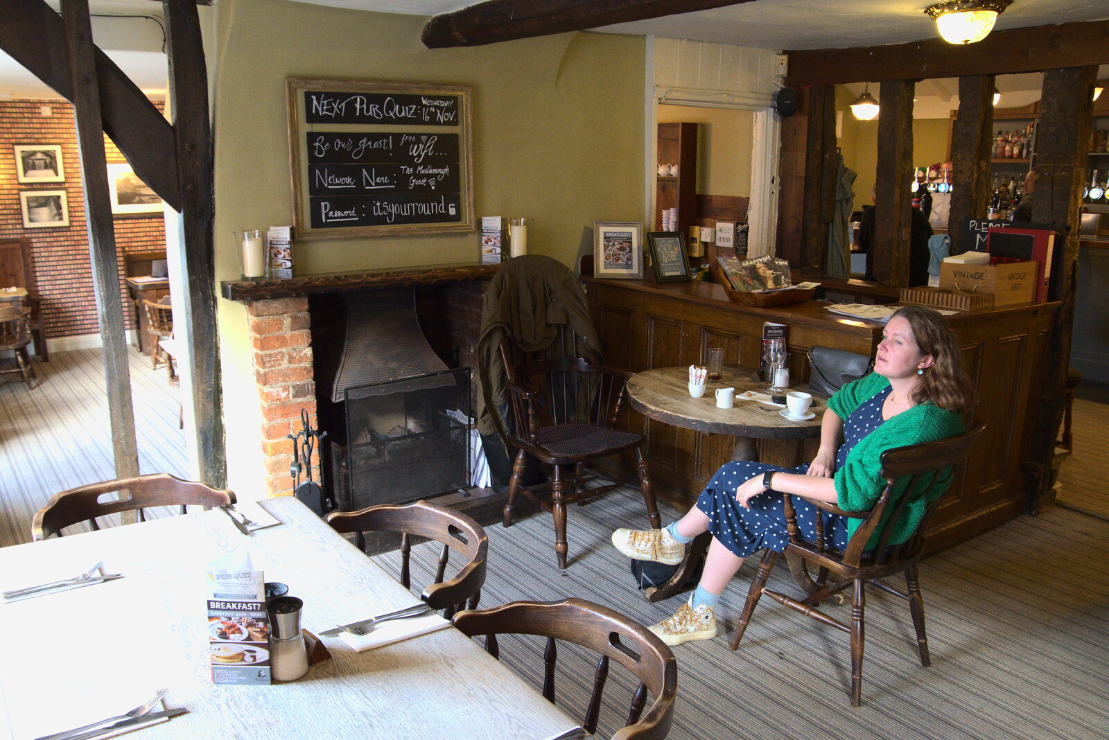 A Postcard from Flatford and Dedham, Suffolk and Essex, 9th November 2022: Coffee after lunch in the Marlborough