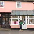 Isobel scopes out the Tea Shop over the road, A Postcard from Flatford and Dedham, Suffolk and Essex, 9th November 2022