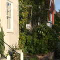 A request bus stop sign stuck to a house, A Postcard from Flatford and Dedham, Suffolk and Essex, 9th November 2022