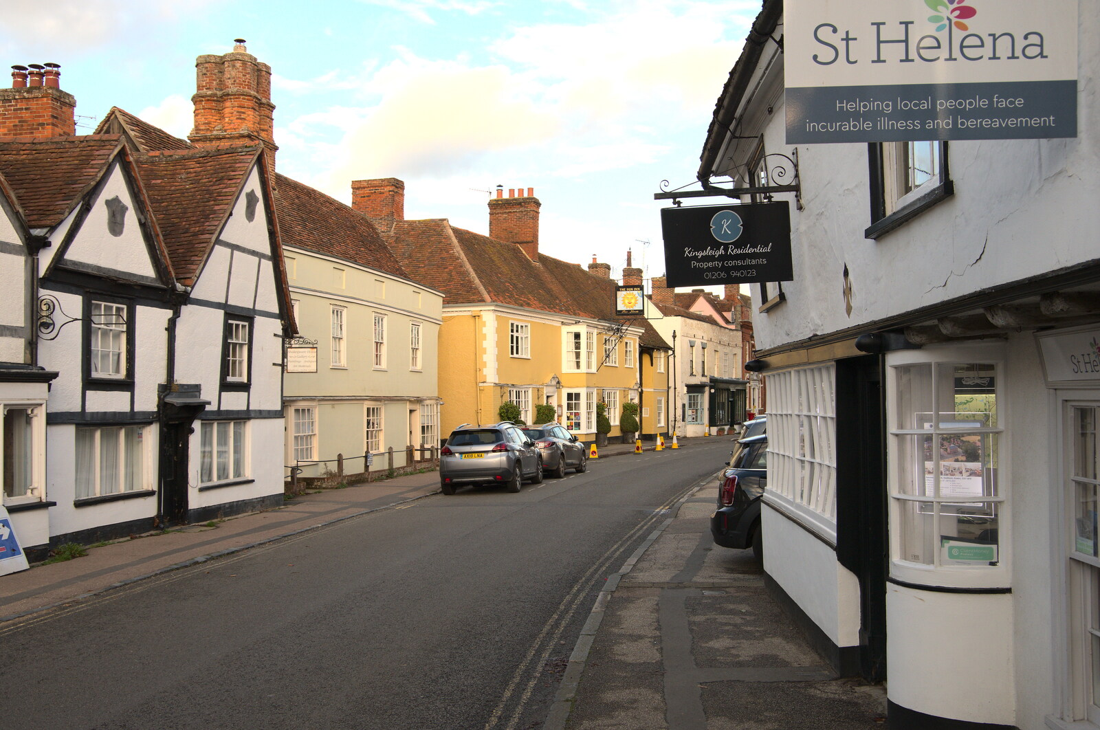A Postcard from Flatford and Dedham, Suffolk and Essex, 9th November 2022: A bit further down the main street