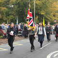 Bruce starts to assemble the parade, The Scouts' Remembrance Day Parade, Eye, Suffolk - 13th November 2022