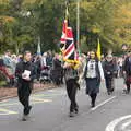 Bruce starts to assemble the parade, The Scouts' Remembrance Day Parade, Eye, Suffolk - 13th November 2022