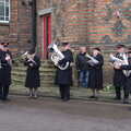 The Salvation Army band is in attendance, The Scouts' Remembrance Day Parade, Eye, Suffolk - 13th November 2022