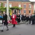 Dan Poulter, MP, heads the march off, The Scouts' Remembrance Day Parade, Eye, Suffolk - 13th November 2022