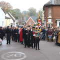 The rest of the parade is ready to march off, The Scouts' Remembrance Day Parade, Eye, Suffolk - 13th November 2022