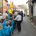 The parade moves up Church Street, The Scouts' Remembrance Day Parade, Eye, Suffolk - 13th November 2022