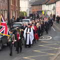 Church Street and the massed parade, The Scouts' Remembrance Day Parade, Eye, Suffolk - 13th November 2022