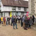 The great and the good enter the church , The Scouts' Remembrance Day Parade, Eye, Suffolk - 13th November 2022