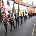 The parade returns to the Town Hall, The Scouts' Remembrance Day Parade, Eye, Suffolk - 13th November 2022