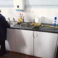 The town mace is abandoned by a sink, The Scouts' Remembrance Day Parade, Eye, Suffolk - 13th November 2022