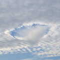 A bank of cloud has a curious hole in it, The Scouts' Remembrance Day Parade, Eye, Suffolk - 13th November 2022