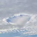 A bank of cloud has a curious hole in it, The Scouts' Remembrance Day Parade, Eye, Suffolk - 13th November 2022