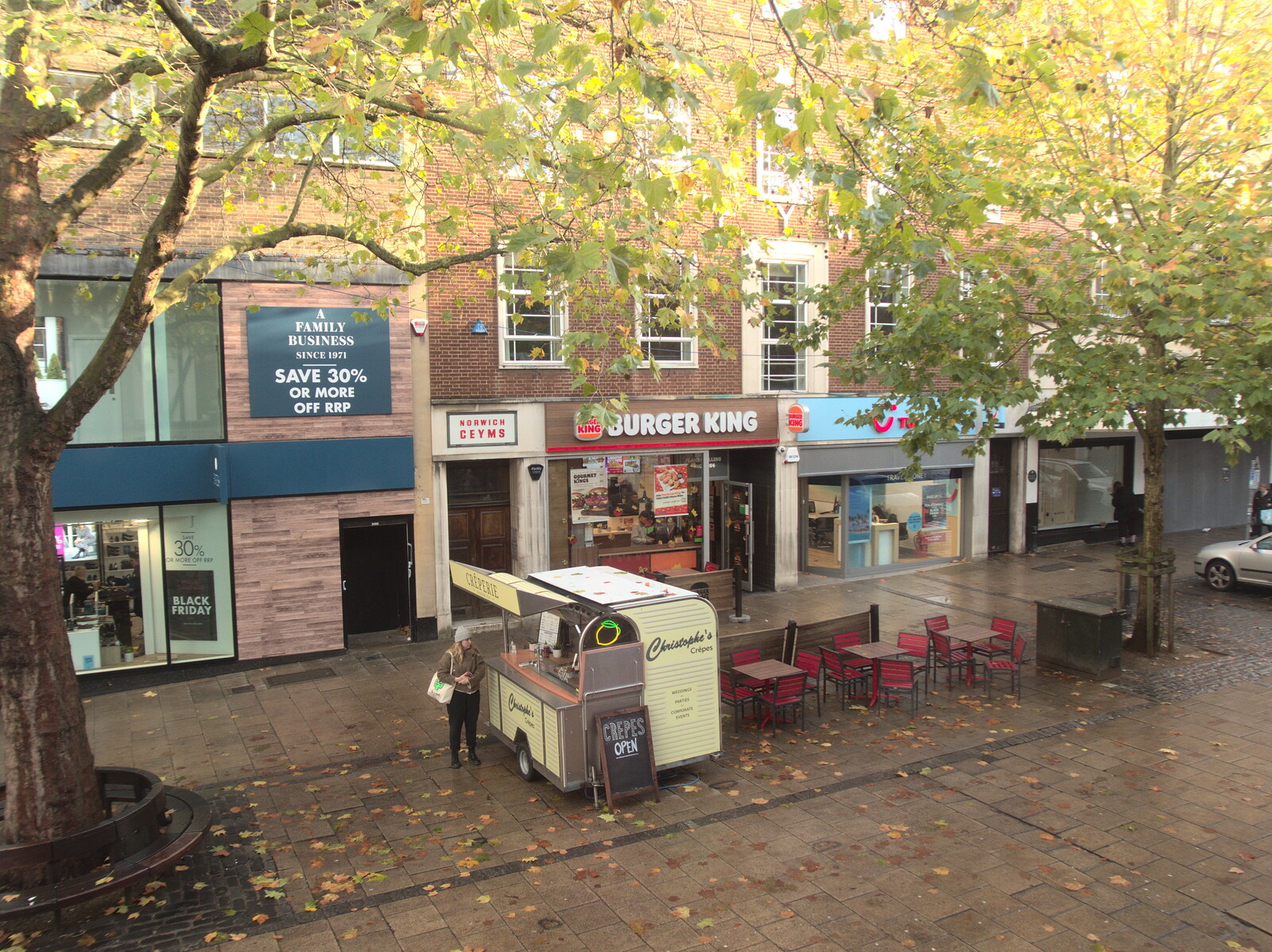 A view of the old CEYMS on Brigg Street from Lunch in Norwich and the GSB at Gislingham, Suffolk - 26th November 2022