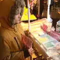 Harry looks at a load of sweets on the Scout stand, Eye Lights and the GSB at Botesdale, Suffolk - 2nd December 2022