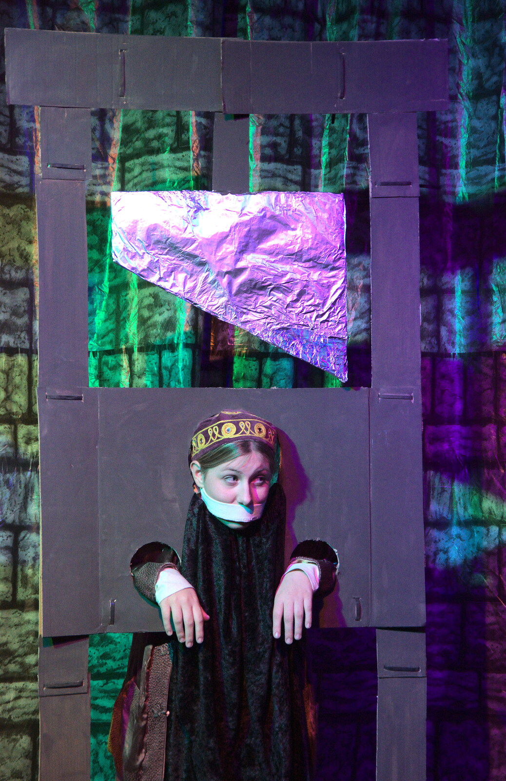 Sophie's in the guillotine from Dove Players do Aladdin, Eye, Suffolk - 10th December 2022