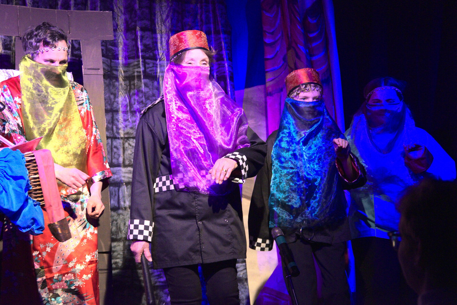 Harry and his posse are in cunning disguise from Dove Players do Aladdin, Eye, Suffolk - 10th December 2022