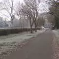 The bike by a tree in a frosty Thrandeston, A Shopping Trip to Bury St. Edmunds, Suffolk - 14th December 2022