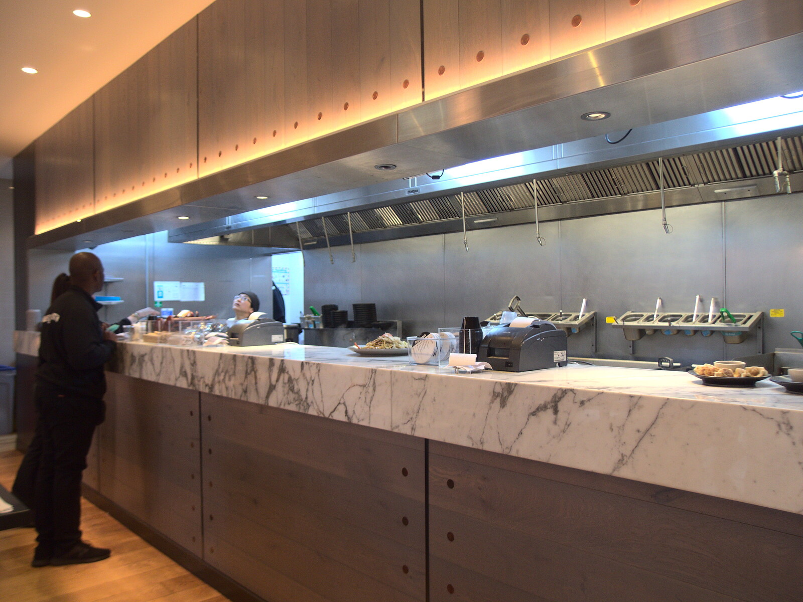 Wagamama's kitchen, where we have lunch from A Shopping Trip to Bury St. Edmunds, Suffolk - 14th December 2022