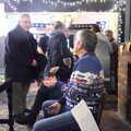 One-time sort-of-neighbour David chats , The Gislingham Silver Band at Thornham and Yaxley, Suffolk - 19th December 2022