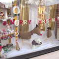 The Fabric Shop has a Christmas display in the window, Christmas Shopping in Norwich, Norfolk - 21st December 2022
