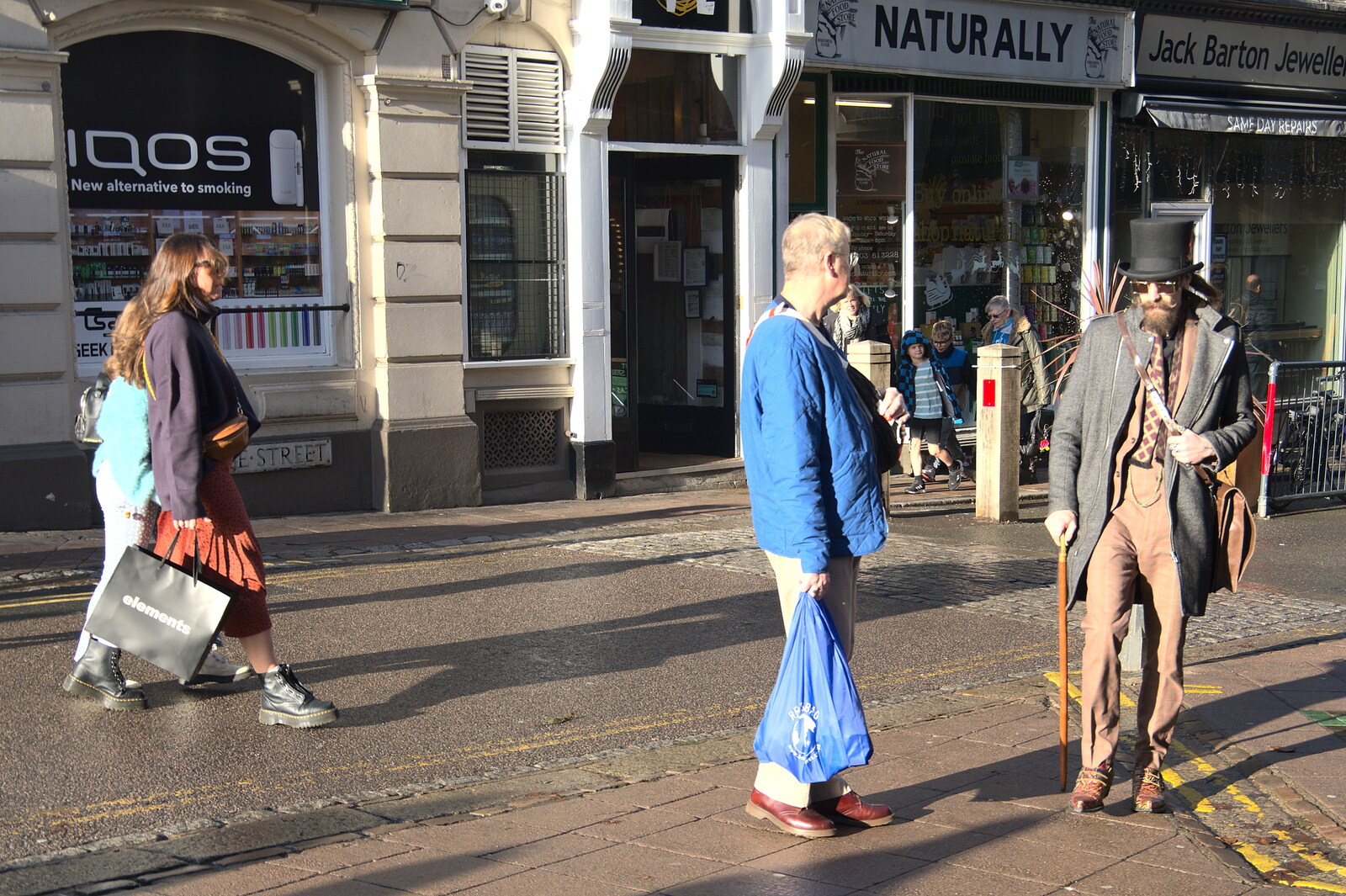 Some sort of 'character' roams around from Christmas Shopping in Norwich, Norfolk - 21st December 2022